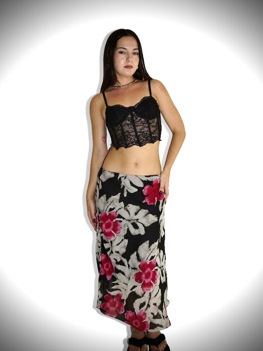Floral maxi skirt