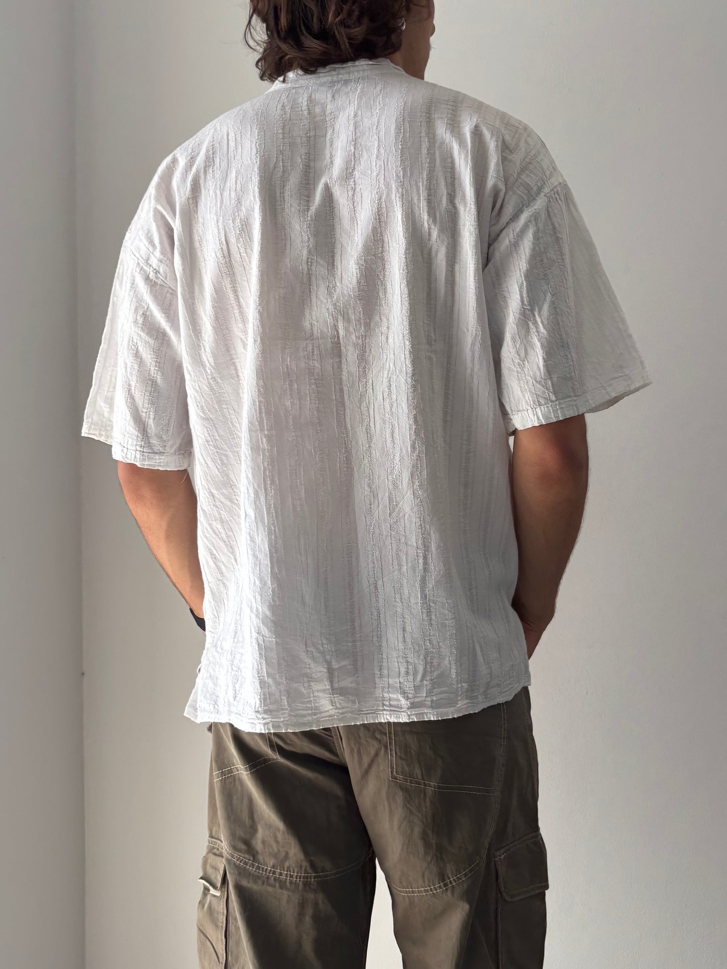 Tie up white T-shirt