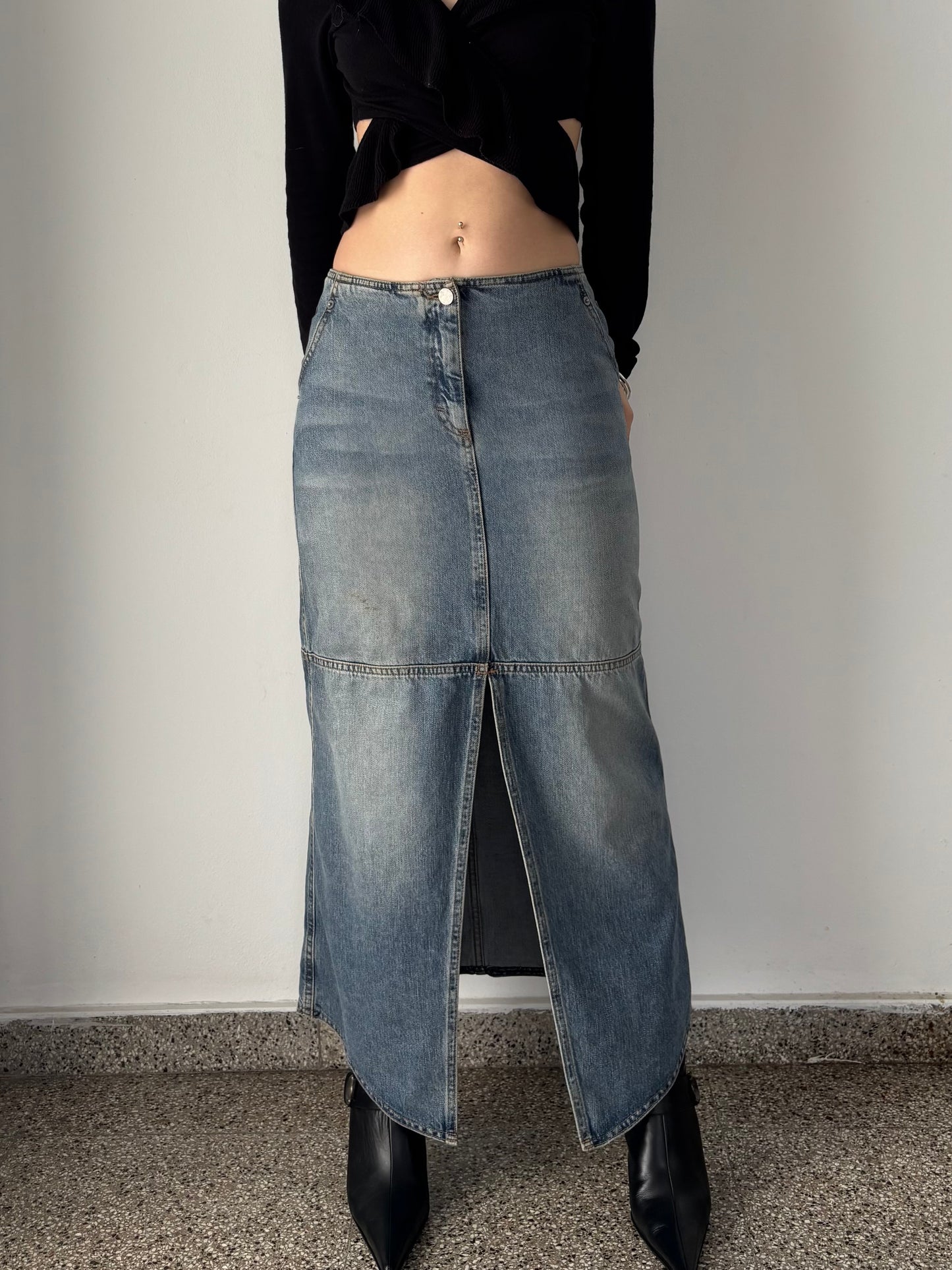 Benetton maxi denim skirt