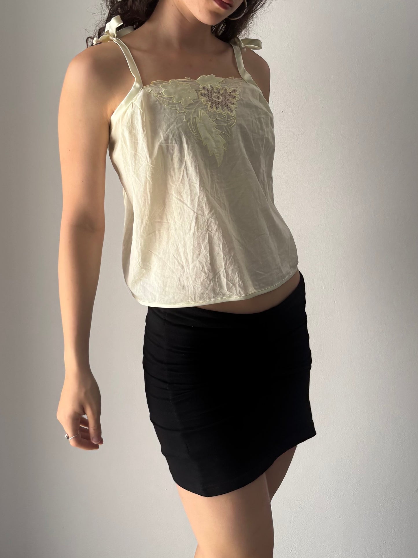 Yellow baby doll cami top