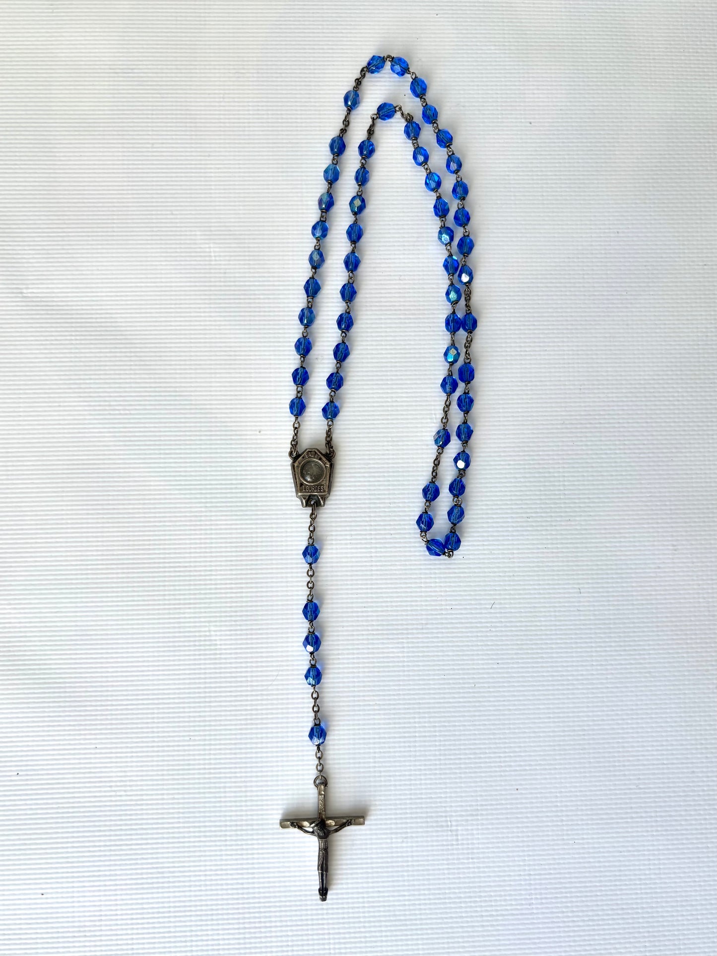 Italian Rosary with blue beads