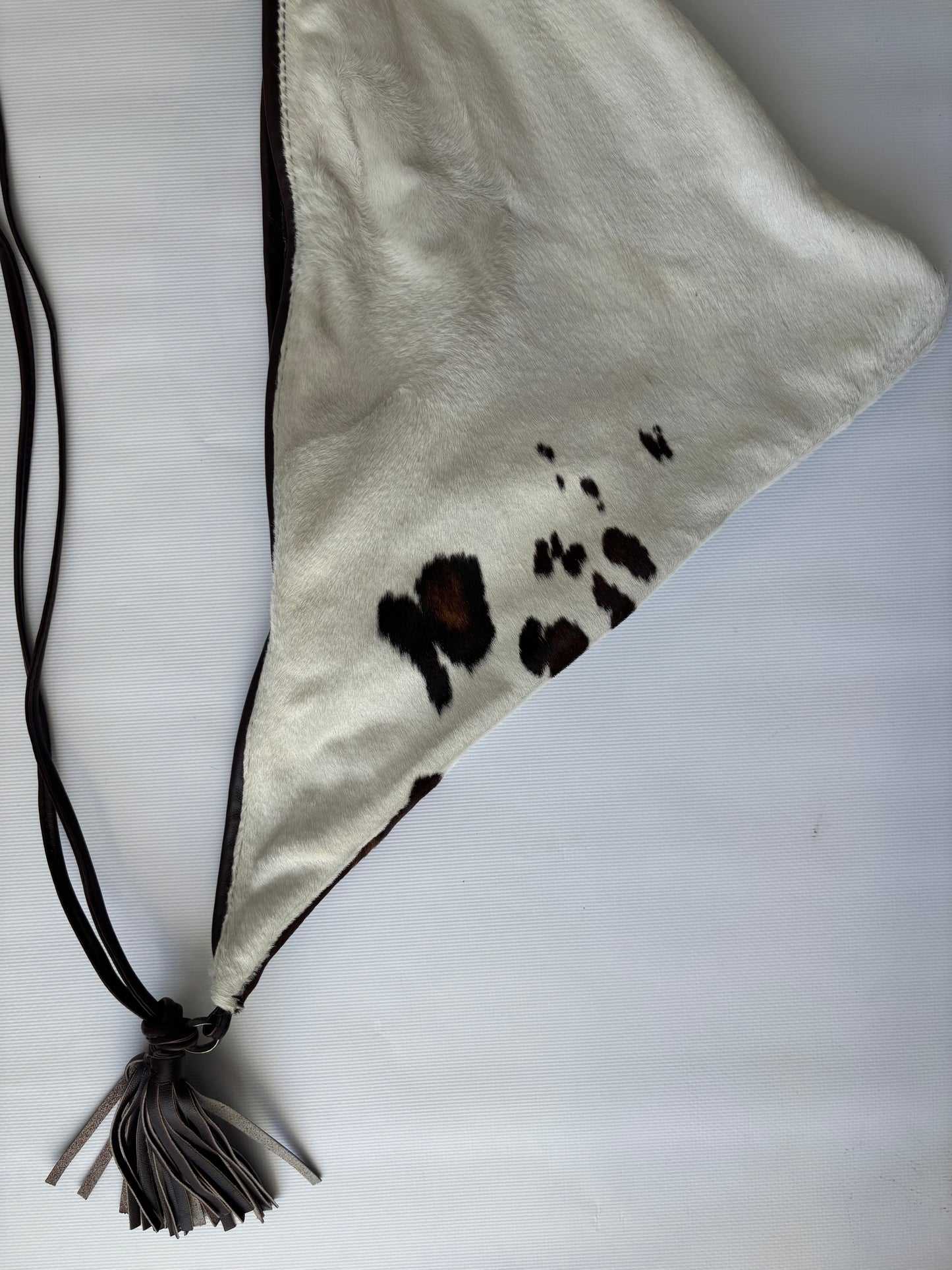 Roberto Cavalli cow print triangle bag