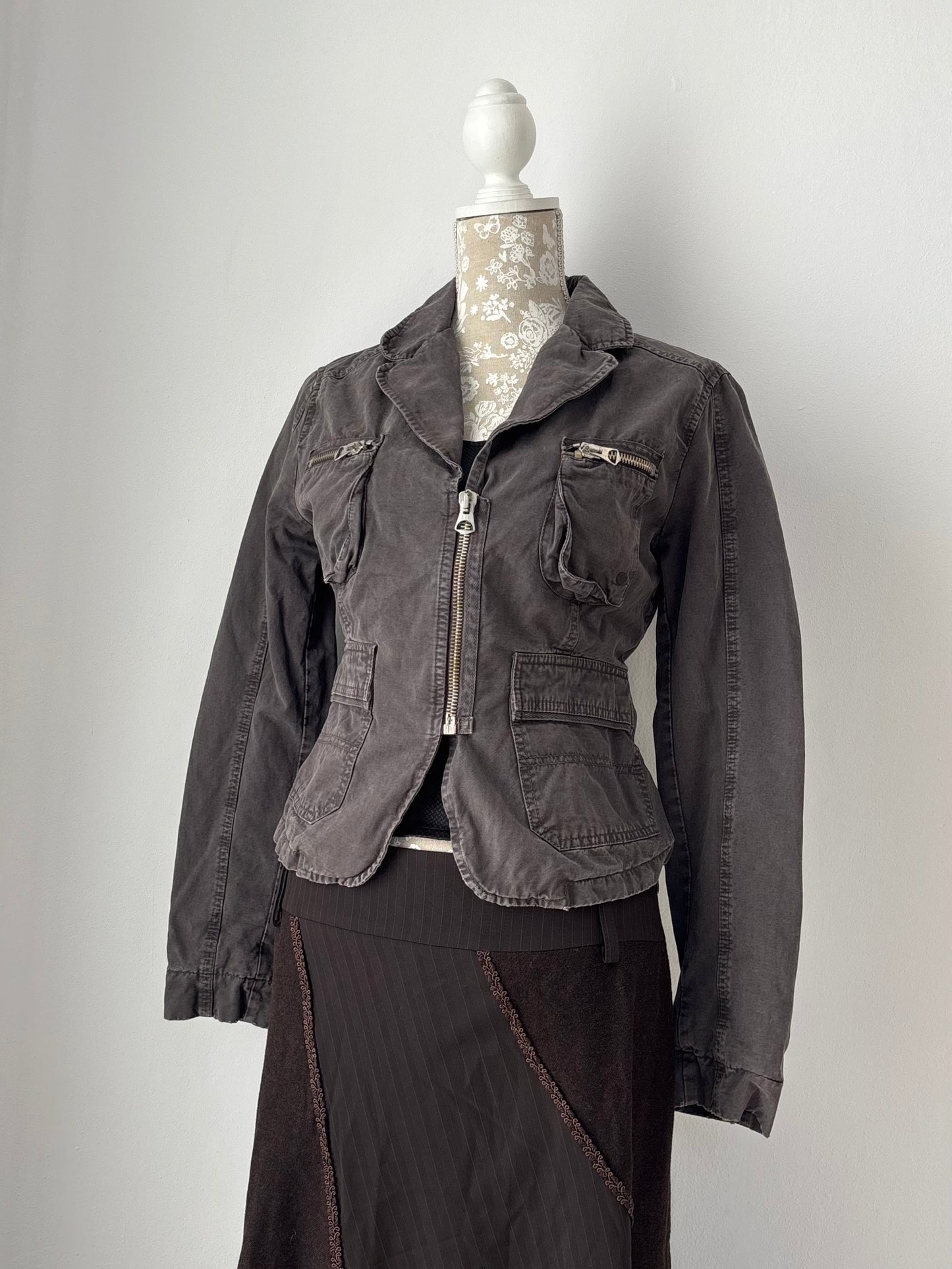 Grey cargo jacket