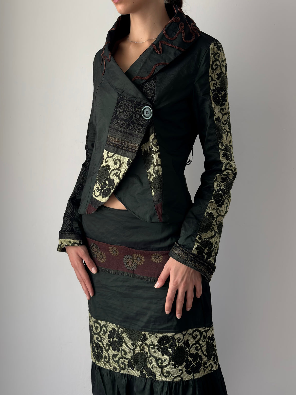 Green blazer & skirt set