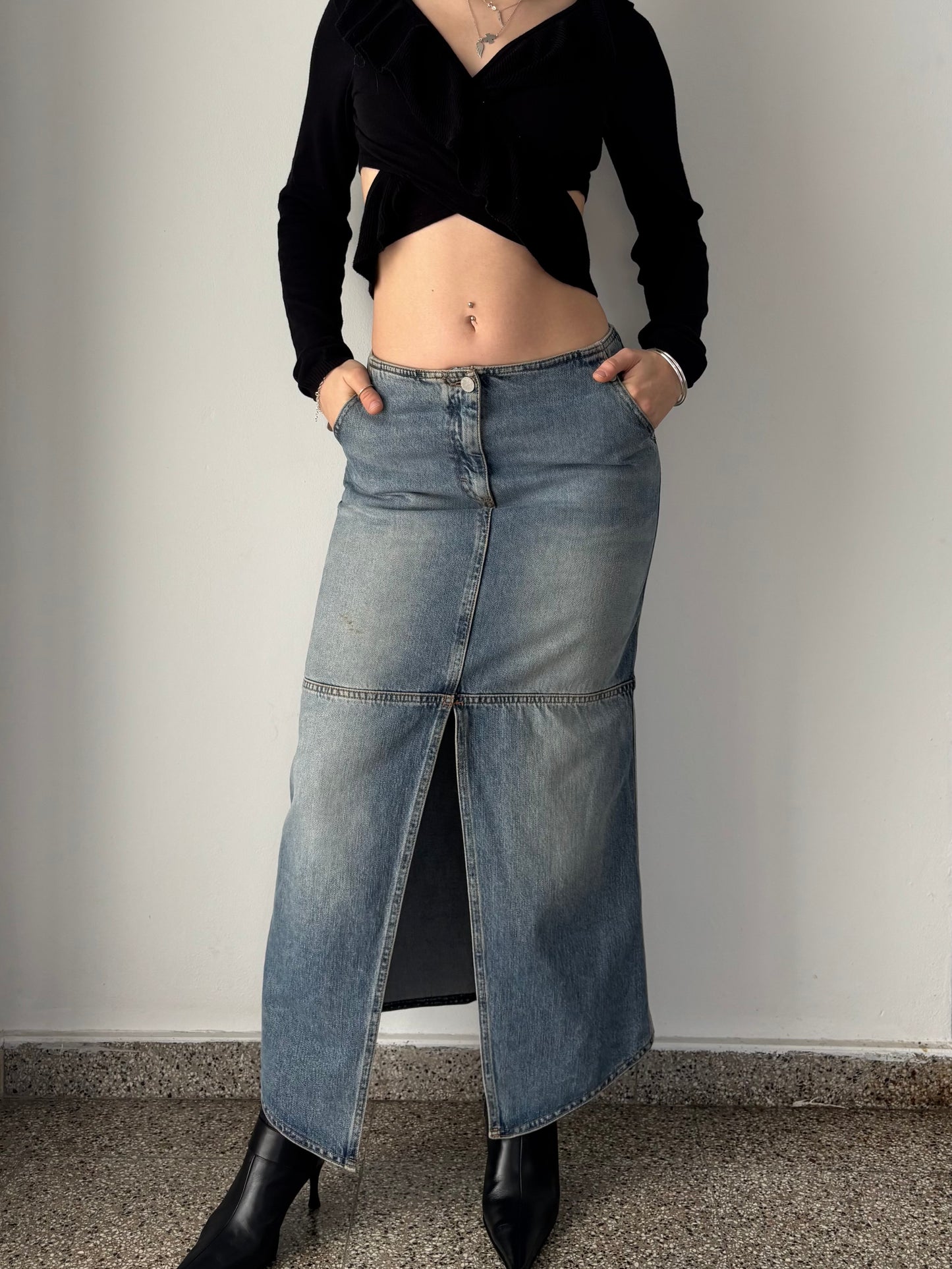 Benetton maxi denim skirt