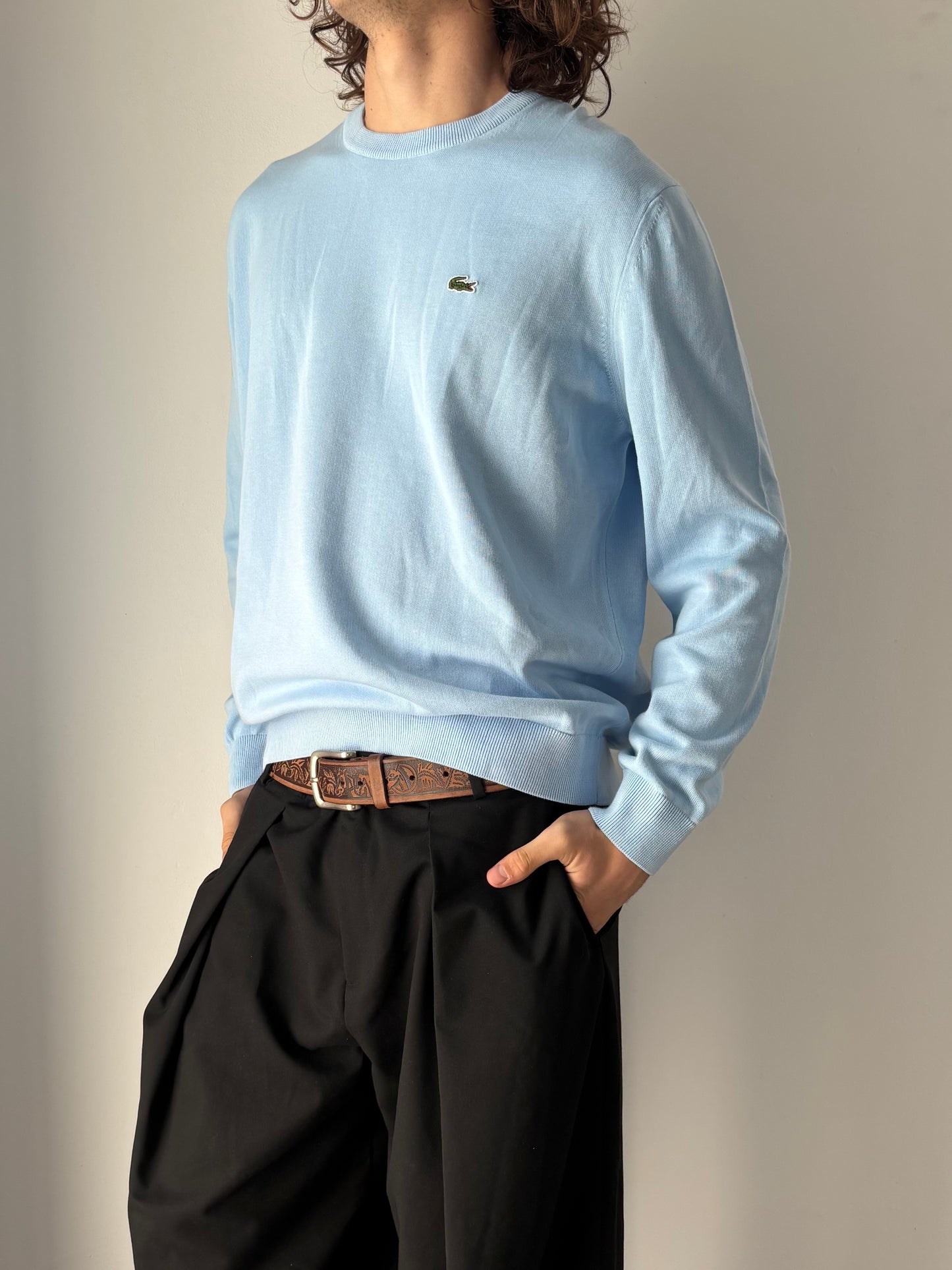 Lacoste baby blue sweater