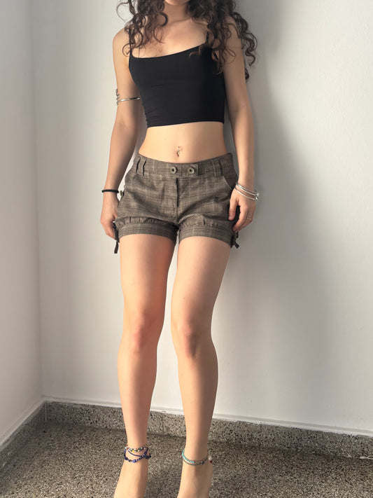 Plaid mini shorts