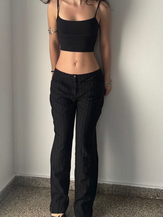 Black striped pants