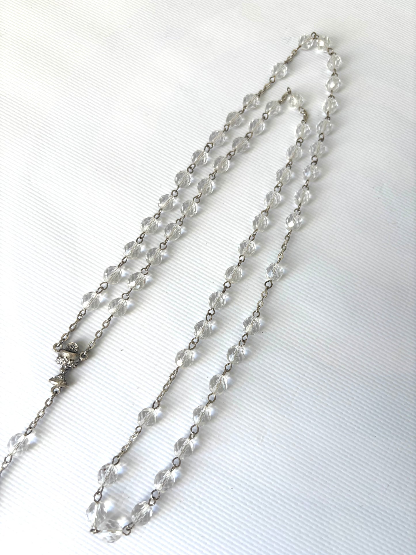 Italian Rosary with clear beads