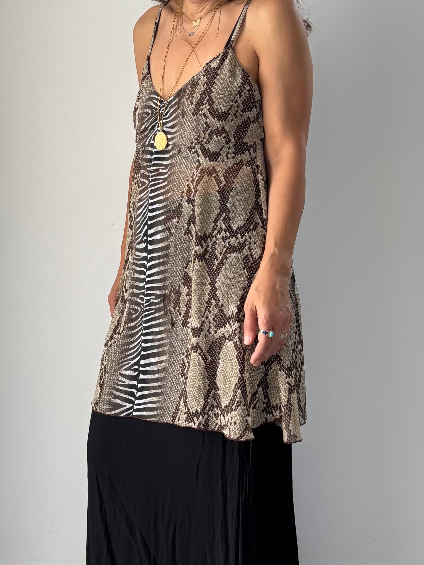 Yamamay animal print flowy mini dress
