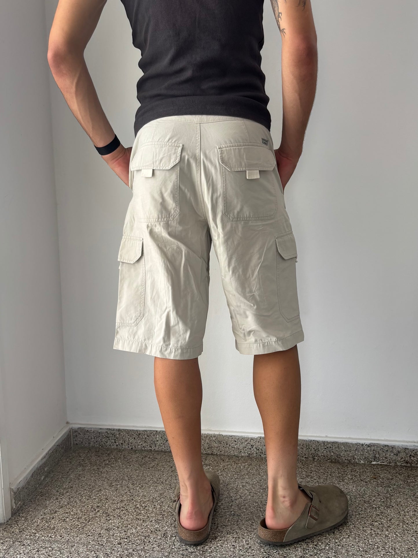 Light beige cargo shorts