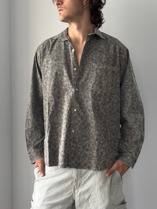 Floral long sleeve button up shirt