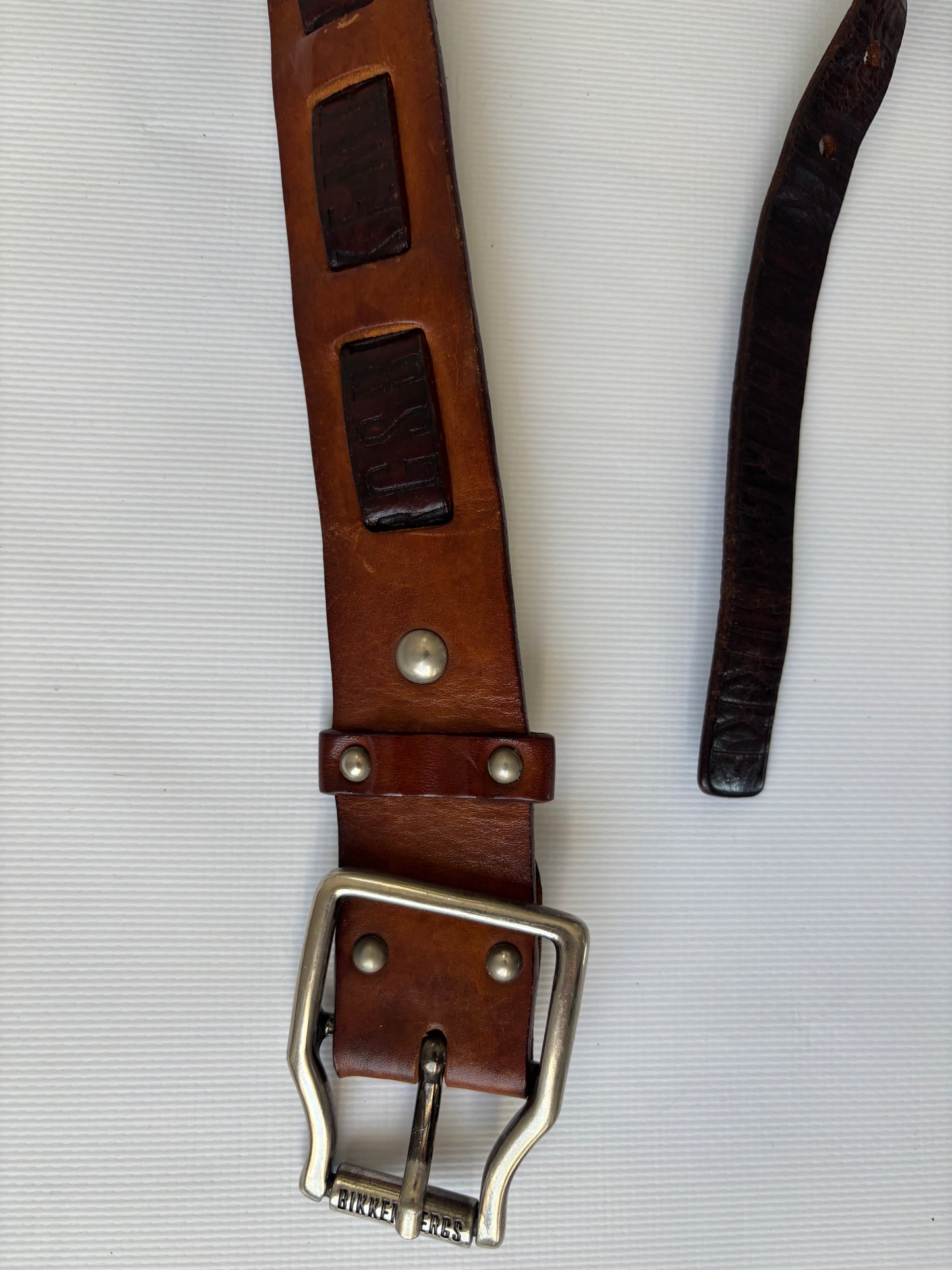 Bikkembergs brown leather belt