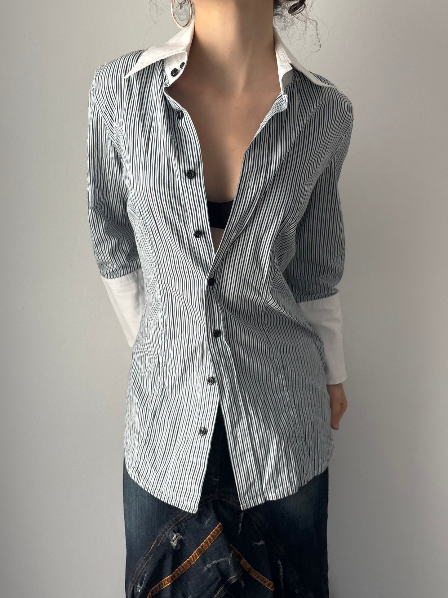 Striped button up shirt