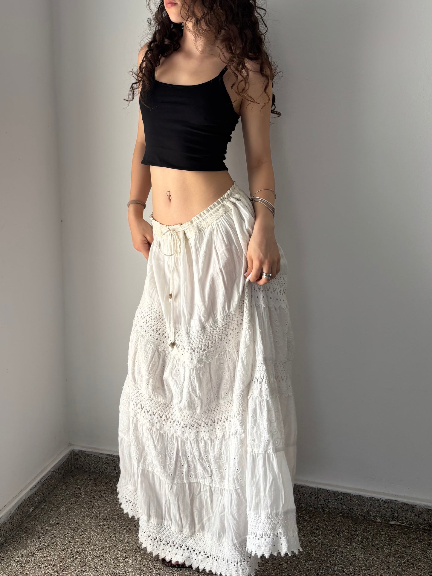 White maxi fairy skirt