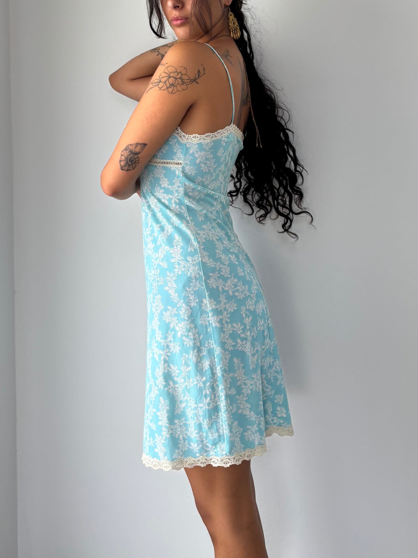 Baby blue floral dress
