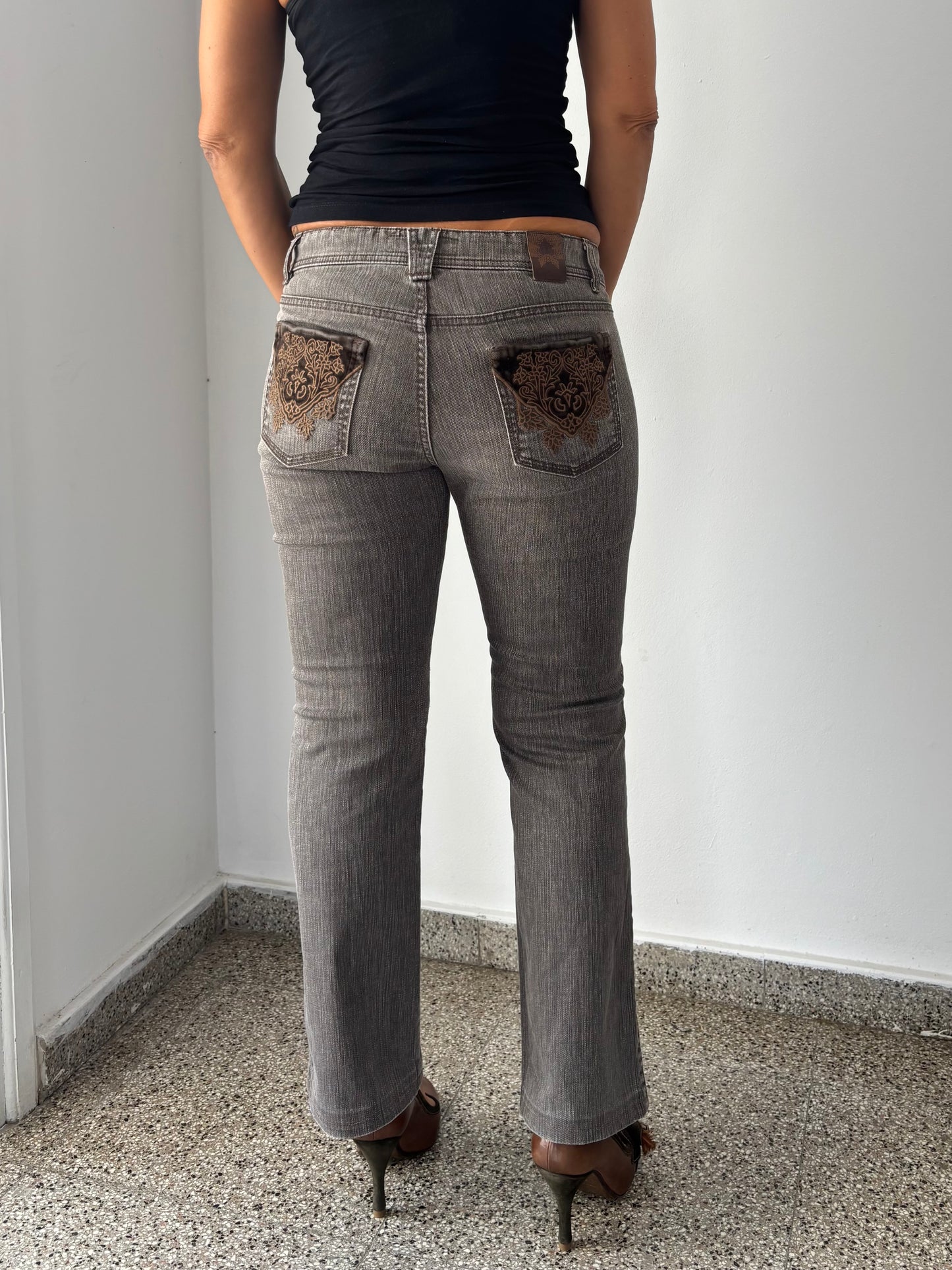 Trussardi jeans with brown pocket details