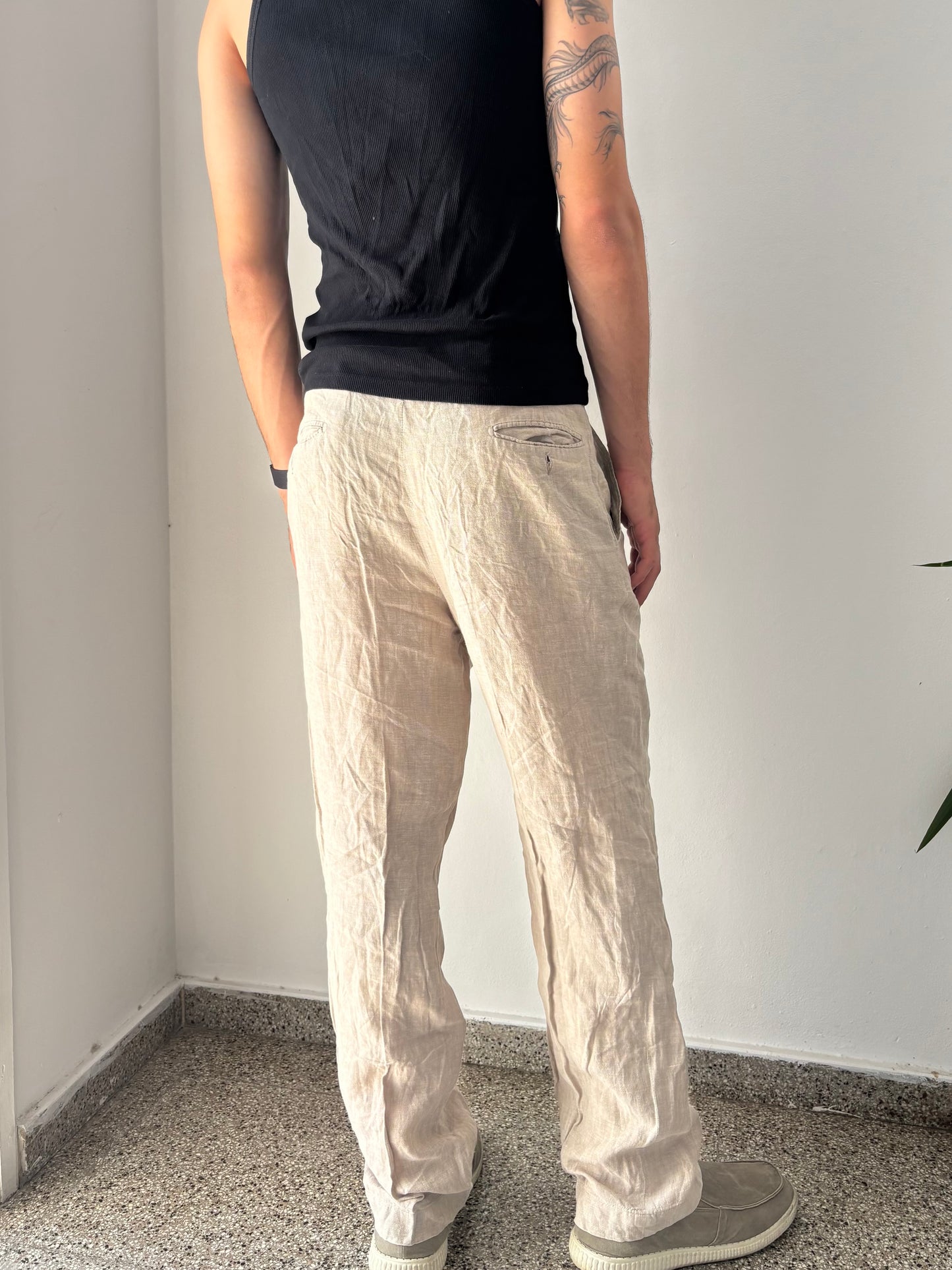 Beige Linen pants