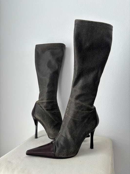 Luciano Padovan Brown Leather heeled boots